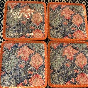 Lilly Pulitzer melamine plates. Washed but never used.